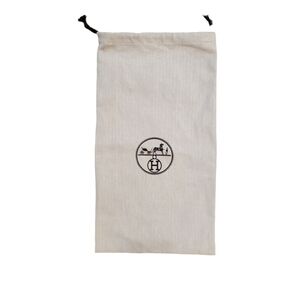 Hermes‎ Beige Herringbone Tweed Canvas Dust Bag